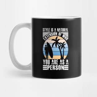 slogan skyline clothing surfboard beach Mug